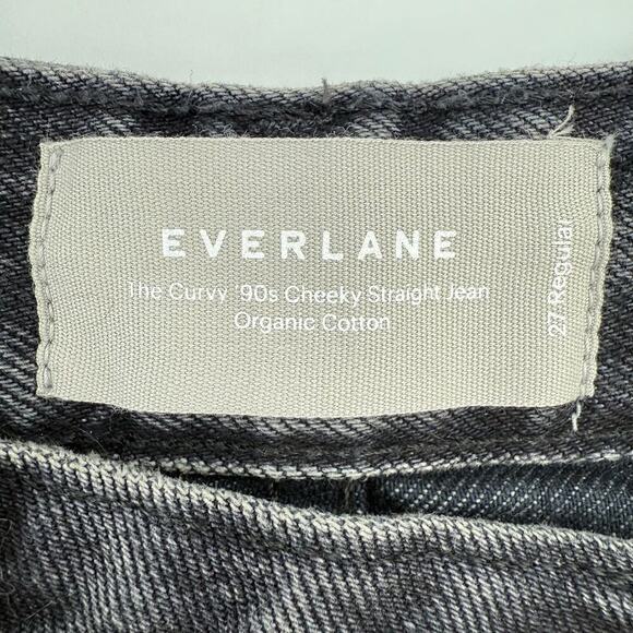 Everlane NWT The 90s Cheeky Straight Denim Jeans Women’s Size 27R Washed Black - Picture 7 of 11